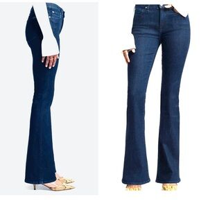 7 FOR ALL MANKIND Ali Dark Blue Denim Flare leg JEANS ~ 29 ~